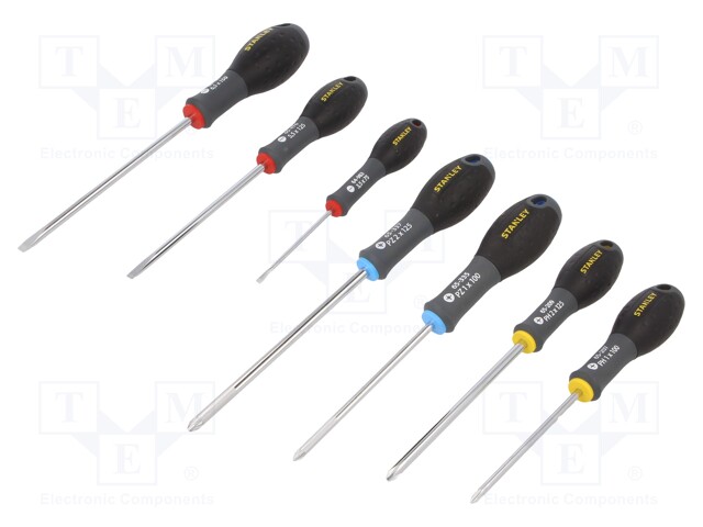 Kit: screwdrivers; Pcs: 7; Phillips,Pozidriv®,slot