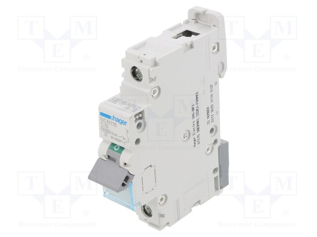 Circuit breaker; 230/400VAC; Inom: 16A; Poles: 1; DIN; Charact: C