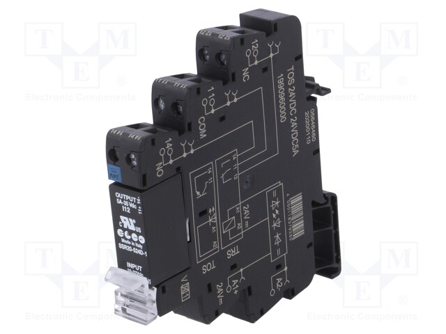 Relay: interface; SPST-NO; Ucntrl: 19.2÷28.8VDC; 5A; Mounting: DIN