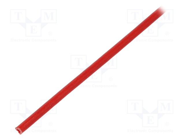 Insulating tube; red; -20÷155°C; Øint: 1.5mm; L: 200m