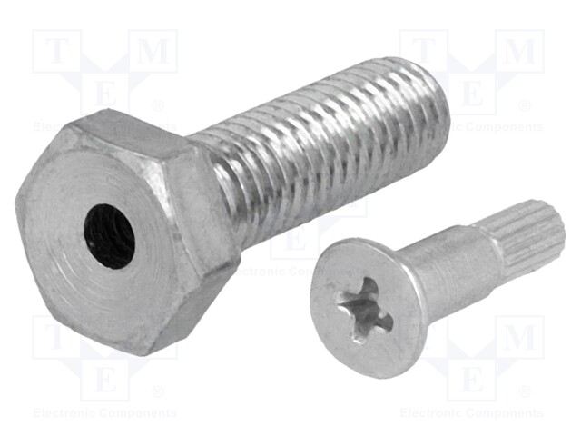 Pin; M8; Plunger mat: steel; Plating: zinc; Thread len: 25mm