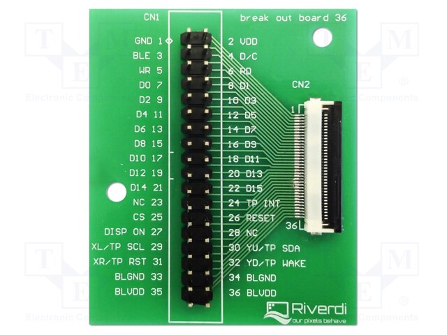 Adapter; Features: ZIF 36pin socket