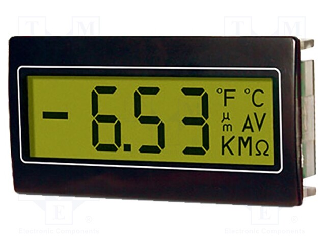 Meter: multifunction; digital,mounting; on panel; green; 0.1%