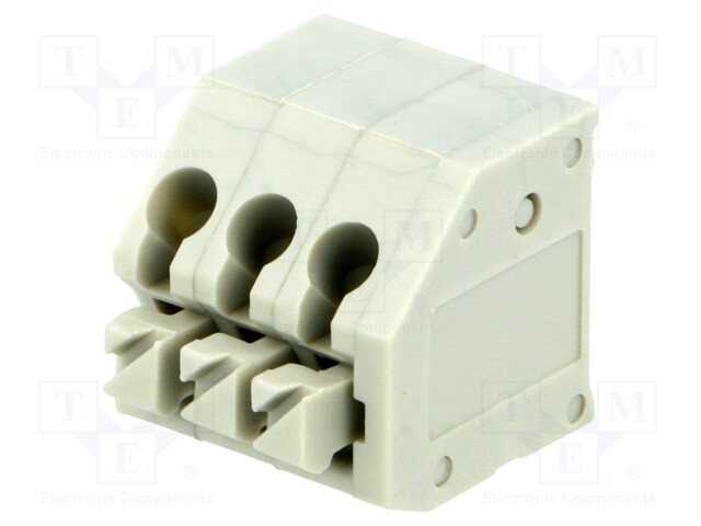 PCB terminal block; angled 45°; 3.5mm; ways: 3; on PCBs; 0.75mm2