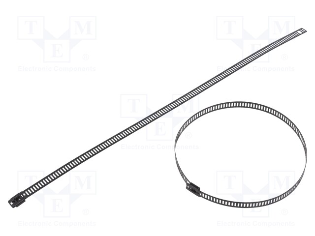 Cable tie; L: 300mm; W: 7mm; stainless steel AISI 304; 445N