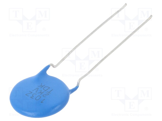 Ceramic Disc Capacitor, 0.01 µF, 2 kV, CK45 Series, +80%, -20%, E, 7.5 mm