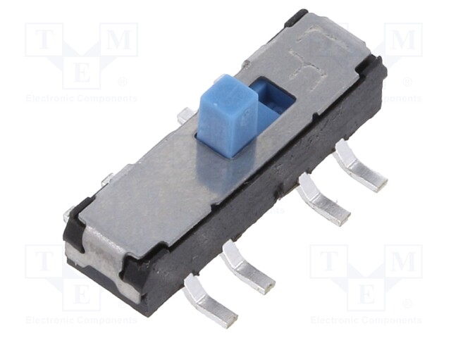 Switch: slide; Pos: 2; 0.3A/6VDC; ON-ON; Mounting: PCB,THT; -40÷85°C