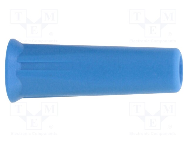 Socket; 4mm banana; 36A; blue; nickel plated; soldered; -20÷80°C