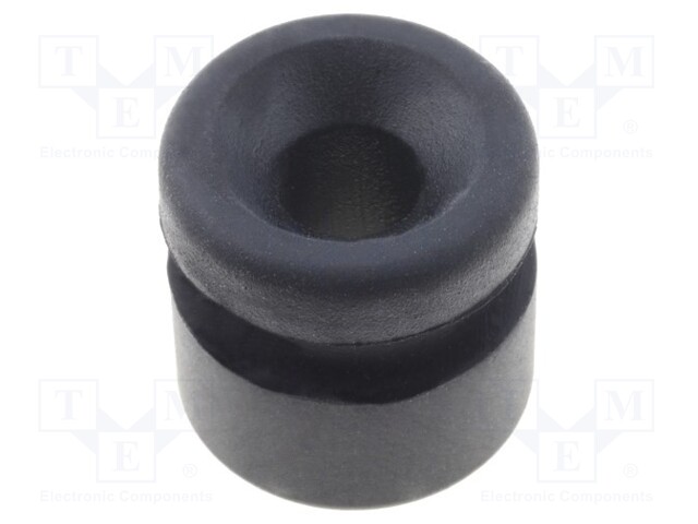 Grommet; Ømount.hole: 14.7mm; Øhole: 7mm; rubber; black