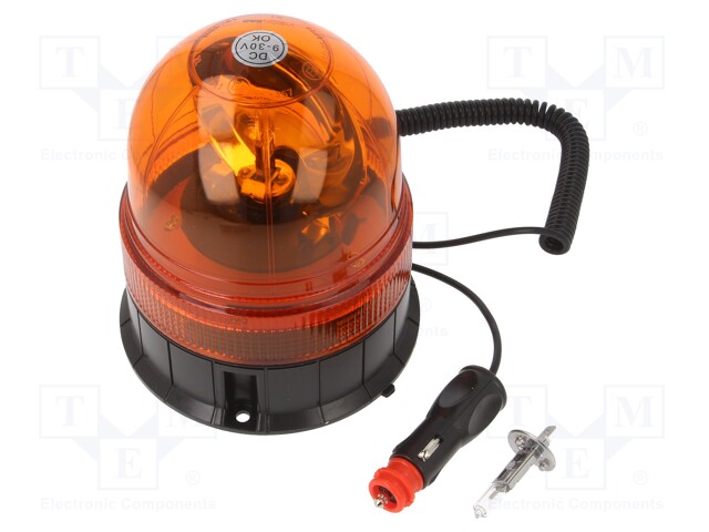 Signaller: lighting; orange; 12/24VDC; IP56; Mounting: magnet