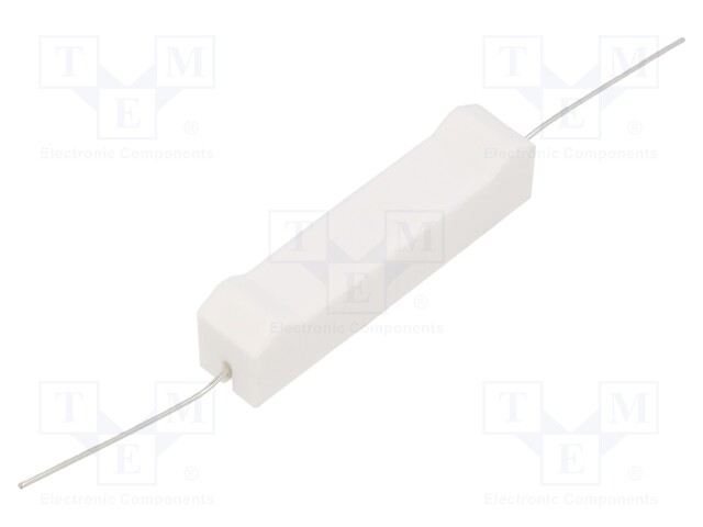 Resistor: wire-wound; cement; THT; 100mΩ; 10W; ±5%; 10x9x49mm