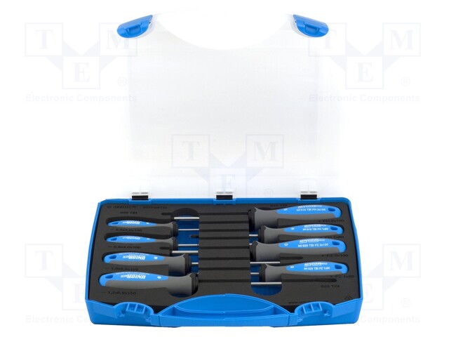 Kit: screwdrivers; plastic box; 8pcs.