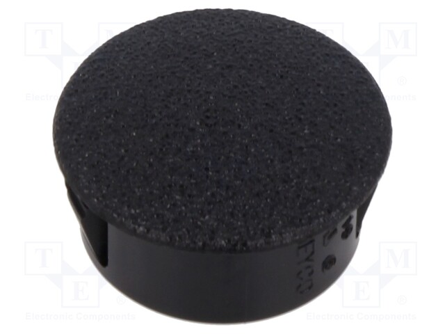 Stopper; polyamide; Wall thick: 0.8÷1.6mm; H: 11.5mm; black