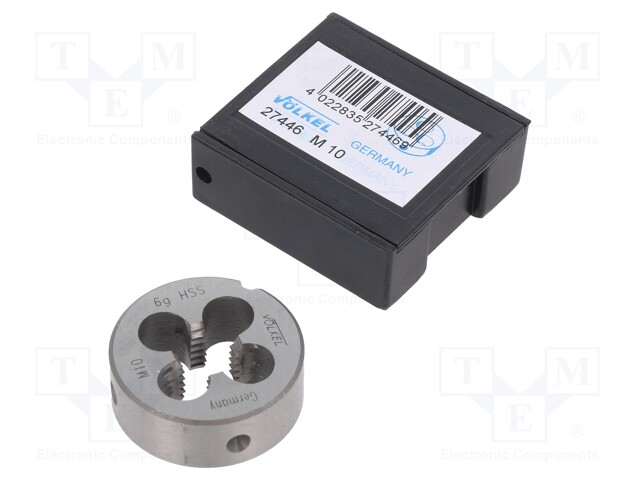 Threading die; HSS; M10; 1.5; Ø: 30mm; Thk: 11mm; Conform to: DIN 223