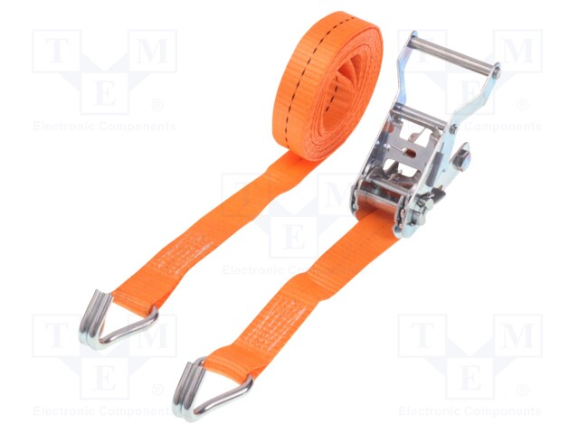 Fastening belt; L: 4m; Width: 25mm; orange; 1500kg