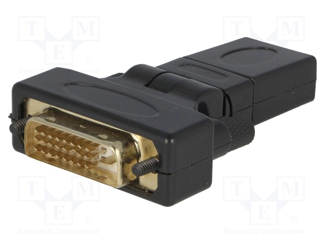 Adapter; DVI-D (24+1) plug,HDMI socket movable ±90°