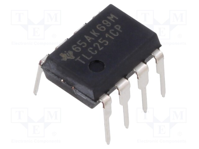 IC: operational amplifier; 1.7MHz; Ch: 1; DIP8; tube; IB: 600pA