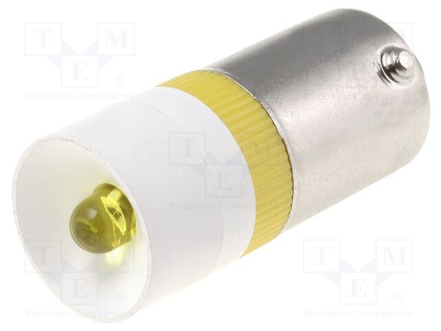 LED lamp; yellow; BA9S; 230VAC