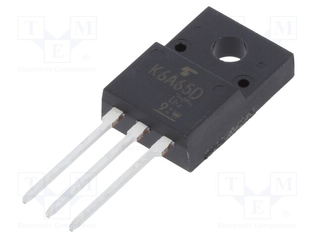 Transistor: N-MOSFET; unipolar; 650V; 6A; Idm: 24A; 45W; TO220FP