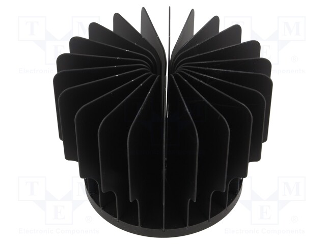 Heatsink: moulded; LED; black; H: 60mm; 2.1K/W; aluminium; anodized