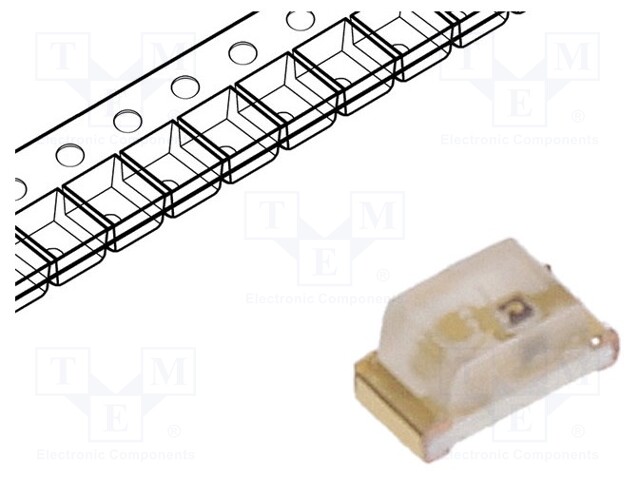 LED; SMD; 0603; yellow; 80÷150mcd; 1.6x0.8x0.75mm; 120°; 2÷2.5V