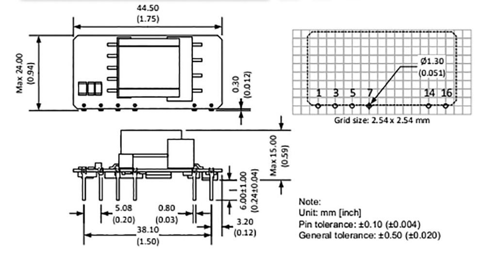 Converter: AC/DC; 15W; 85÷305VAC; Usup: 100÷430VDC; Uout: 5VDC; 77%