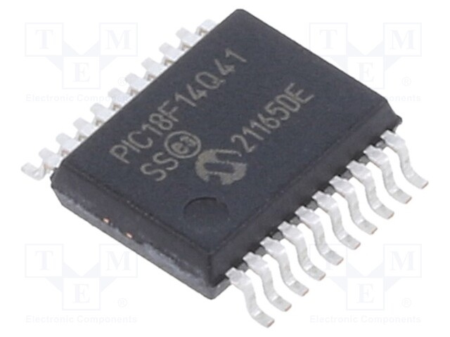 PIC microcontroller; Memory: 16kB; SRAM: 1kB; EEPROM: 512B