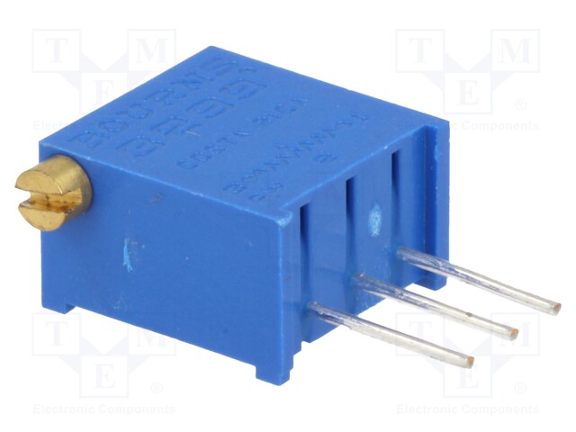 TRIMMER POTENTIOMETER, 200 OHM 25TURN THROUGH HOLE