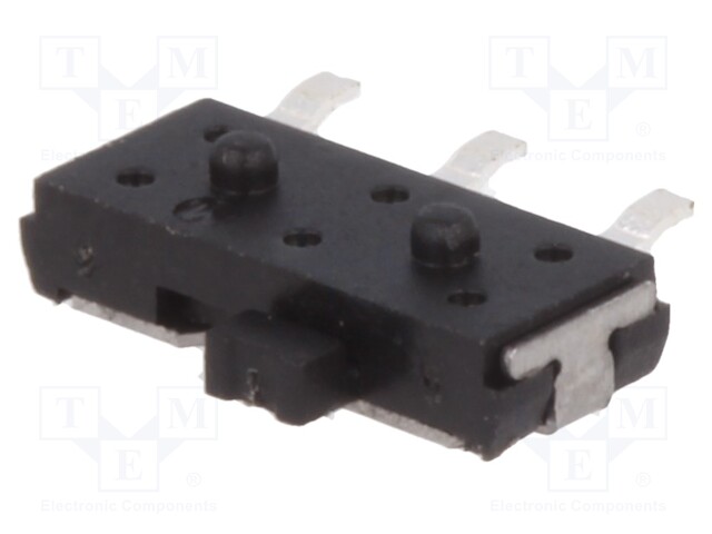 Switch: slide; Pos: 2; SPDT; 0.1A/12VDC; ON-ON; Mounting: SMT; 100MΩ