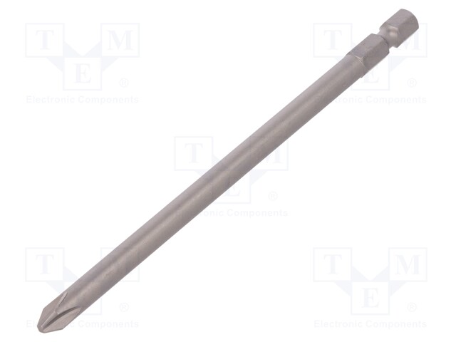 Screwdriver bit; Phillips; PH2; Overall len: 127mm