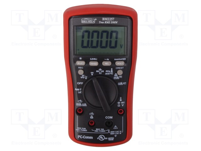 Digital multimeter; LCD; (6000); Bargraph: 60segm.40x/s; 5x/s