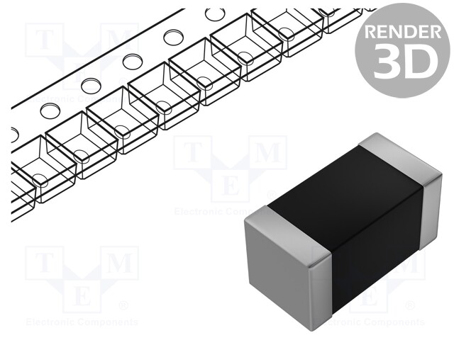 TVS Varistor, 50 V, 68 V, MLA Series, 140 V, 1206 [3216 Metric], Multilayer Varistor (MLV)