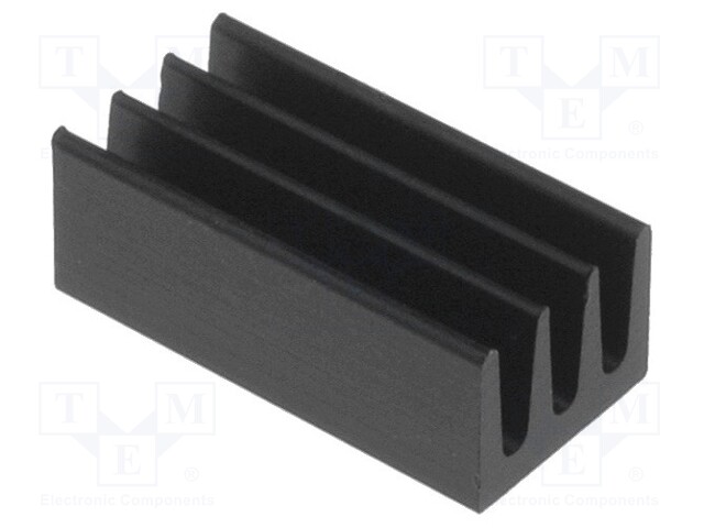 Heatsink: extruded; black; L: 13mm; W: 6.3mm; H: 4.8mm; 63K/W