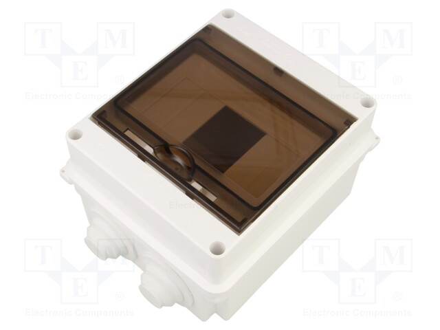 Enclosure: for modular components; IP55; white; No.of mod: 6