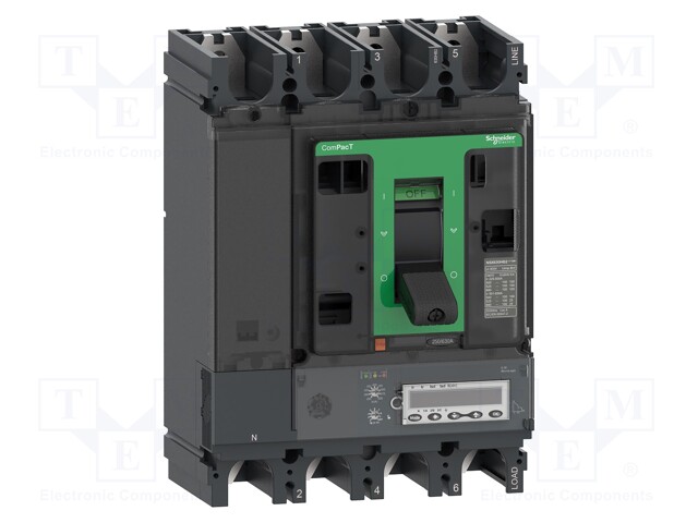 Power breaker; Poles: 4; DIN; Inom: 400A; NSX; IP40; -25÷70°C; 690VAC