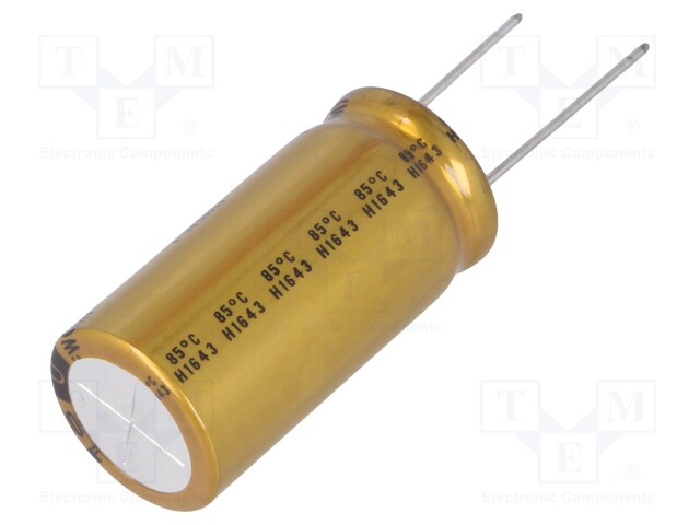 Capacitor: electrolytic; THT; 22000uF; 10VDC; Ø20x40mm; Pitch: 10mm