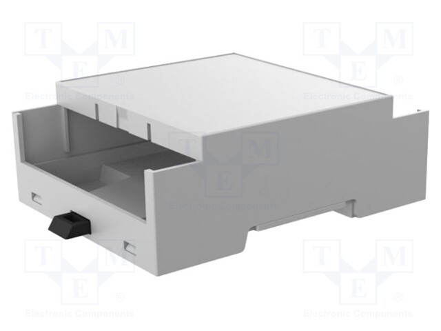 Enclosure: for DIN rail mounting; Y: 90mm; X: 71.1mm; Z: 32mm; grey