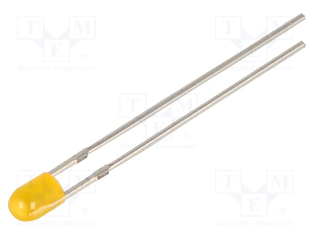 LED; 3mm; orange; 120÷150mcd; 120°; Front: convex; 2.1÷2.6V; 78mW