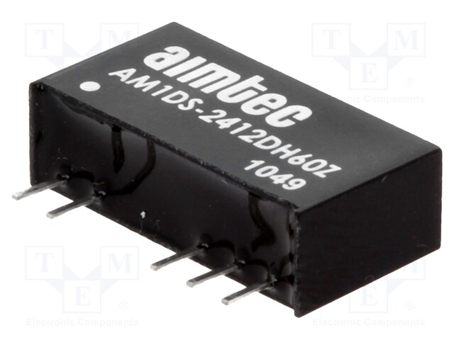 Converter: DC/DC; 1W; Uin: 21.6÷26.4V; Uout: 12VDC; Uout2: -12VDC