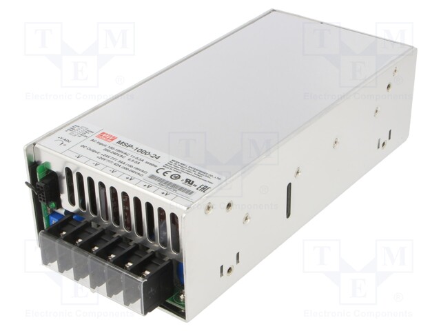 Power supply: switched-mode; modular; 1000W; 24VDC; 22÷28VDC; 42A