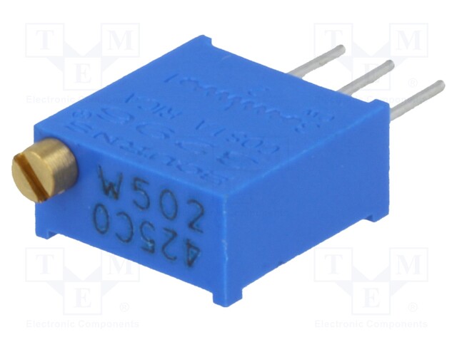 Potentiometer: mounting; multiturn; 5kΩ; 500mW; THT; ±10%; linear