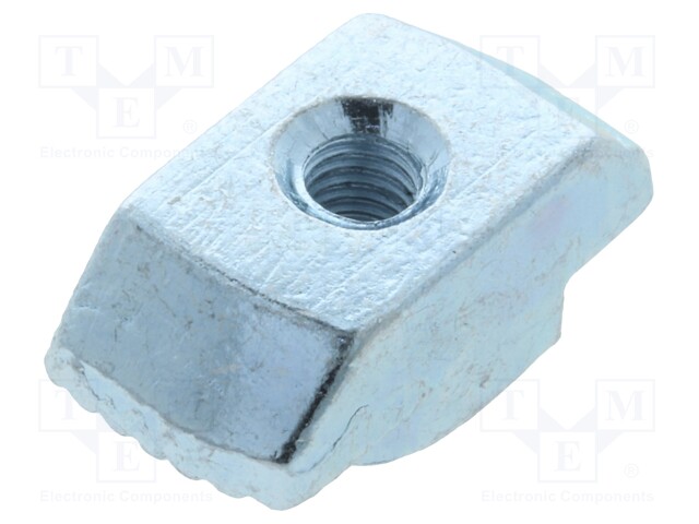 Nut; for profiles; Width of the groove: 10mm; steel; zinc; H: 3mm