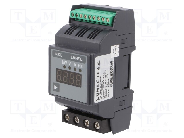 Meter; for DIN rail mounting; digital; Network: single-phase