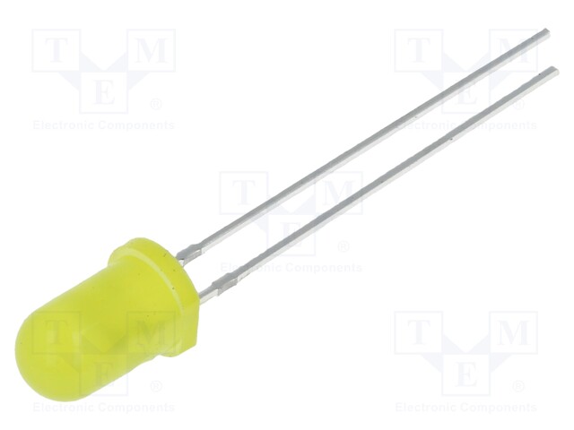 LED; 5mm; yellow; 1120÷1560mcd; 60°; 3÷5V; 20mA; Variant: blinking