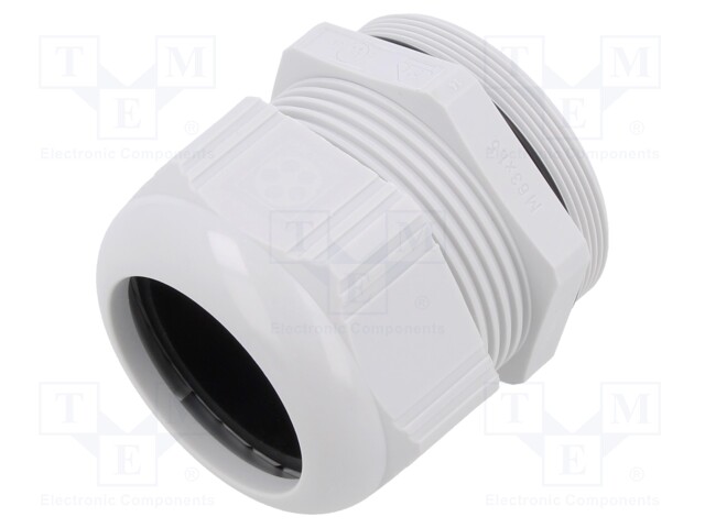 Cable gland; M63; Mat: polyamide; light grey