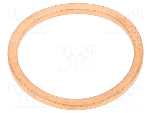 Gasket; copper; D: 1.5mm; Øint: 20mm; Øout: 24mm; DIN: 7603