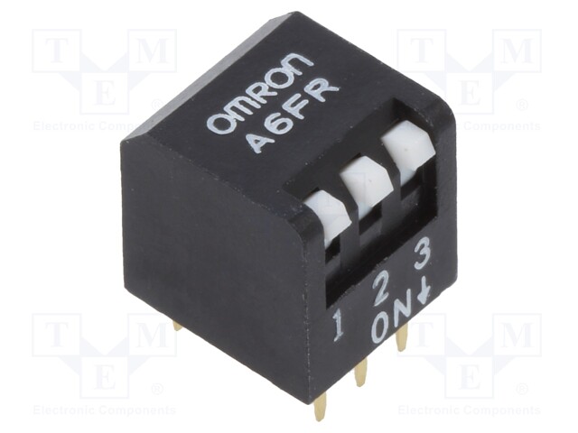 Switch: DIP-SWITCH; Poles number: 3; ON-OFF; 0.025A/24VDC; Pos: 2