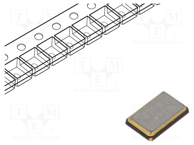 Resonator: quartz; 8MHz; ±20ppm; 18pF; SMD; 5x3.2x0.9mm