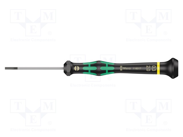 Screwdriver; slot; precision; 2,0x0,3mm; Series: Kraftform Micro