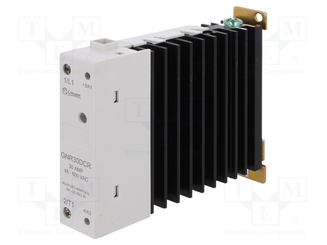 Relay: solid state; Ucntrl: 4÷32VDC; 30A; 48÷600VAC; DIN,on panel